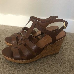 Franco Sarto Brown Wedges